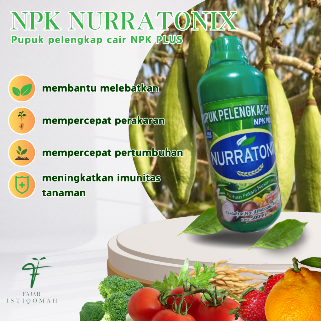 PUPUK PELENGKAP CAIR NPK PLUS ANTI JAMUR ZPT + GA7 NURRATONIX MENYUBURKAN KAPUK ISI 500ML