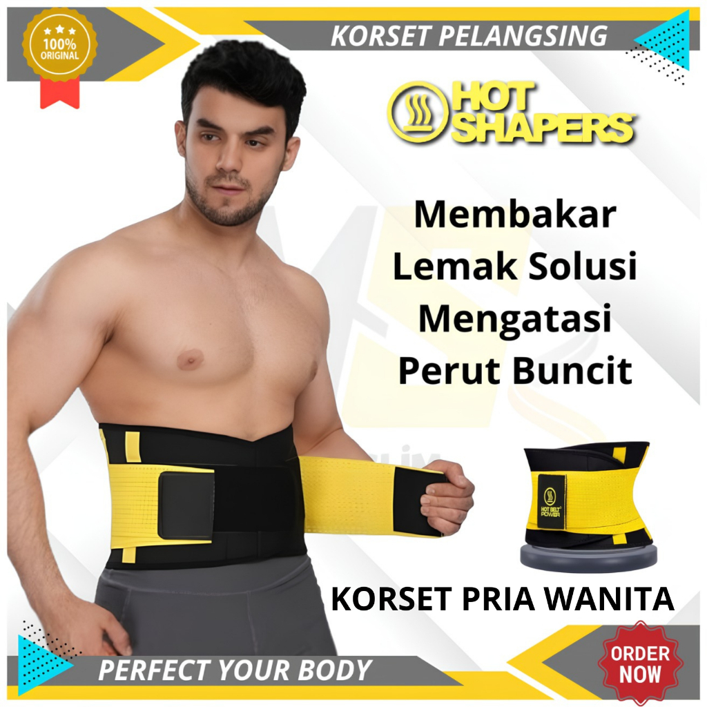 New KORSET HOT SHAPERS PRIA PELANGSING PERUT PRIA WANITA BUNCIT KORSET OLAHRAGA PRIA WANITA/KORSET