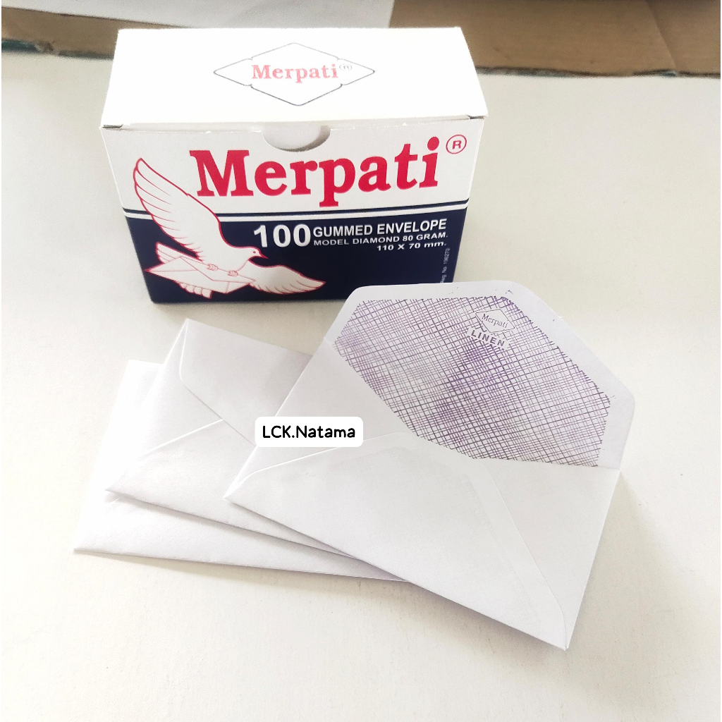 

KIKY Merpati Gummed Envelope 110 x 70 mm Amplo putih kecil 1pak isi 100