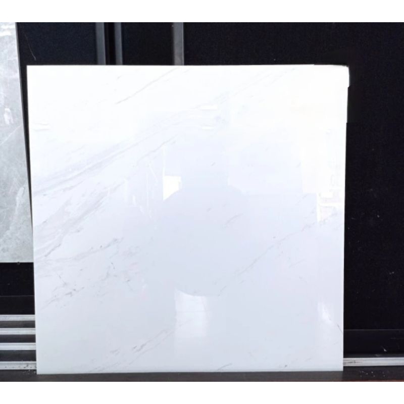 granit Garuda 60x60 putih serat abu glazed Polished porcelin grade