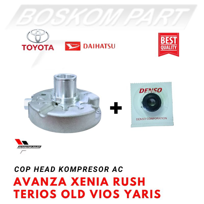 Cop Silinder Head Kompresor Compresor Ac Avanza Xenia Veloz Rush Terios lama Vios yaris + Shaft Seal