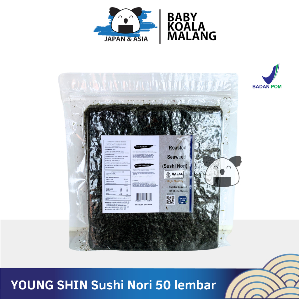 

YOUNG SHIN Sushi Nori Kimbab 50 S│ Nori Gimbab Import Lembar Rumput Laut -MLG