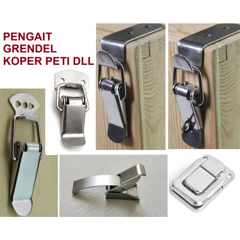 Kaitan Peti Pengait Koper Grendel Kabinet Clamp Lock Pengunci Kunci Tas Koper Kontainer