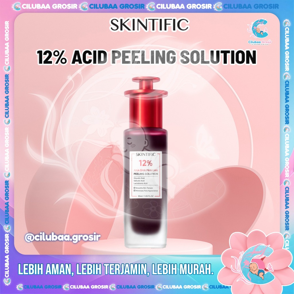 SKINTIFIC 12% Acid Peeling Solution Serum 30ml || Skintific Exfoliating with AHA BHA PHA LHA || Meng