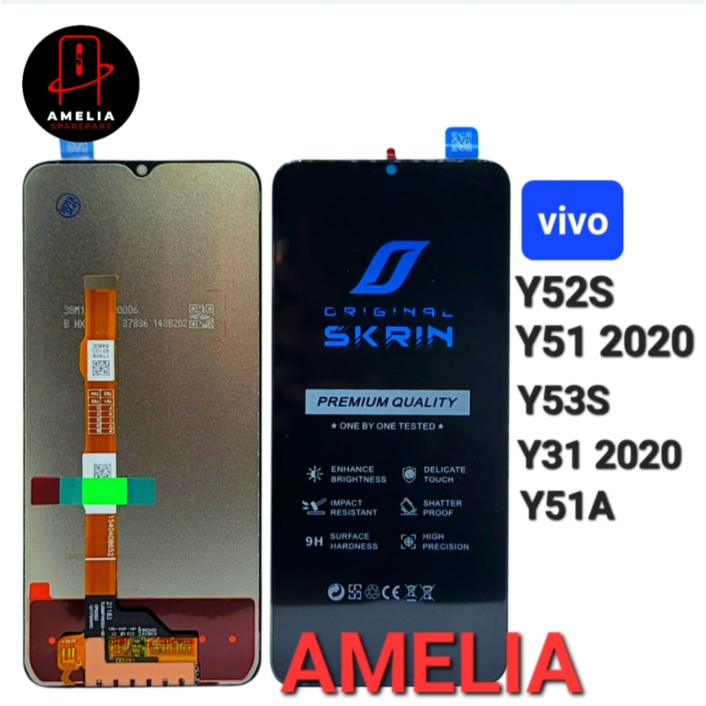 LCD VIVO Y52S Y51 2020 Y53S Y31 2020 Y51AFULLSET TOUCHSCREEN ORI