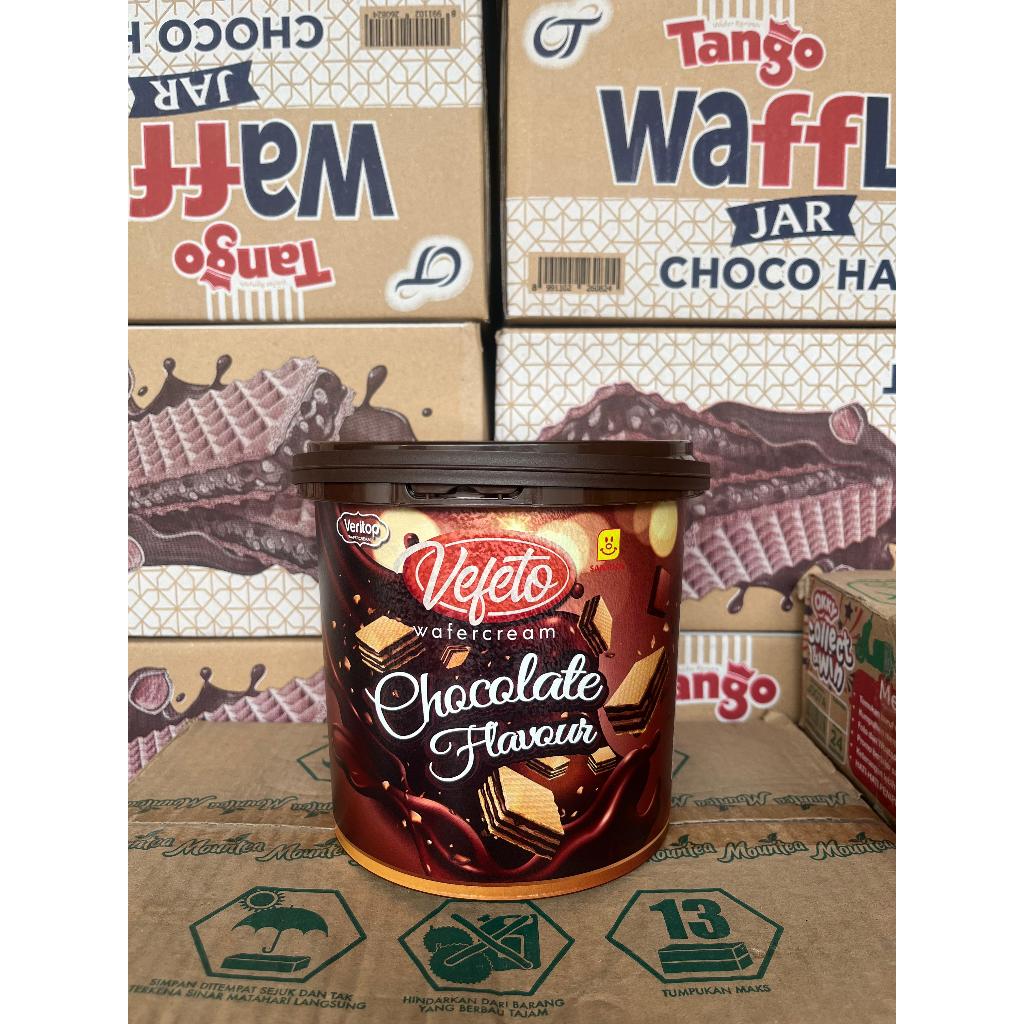 

veritop wafer cream 290 gram 1 dus isi 6 toples