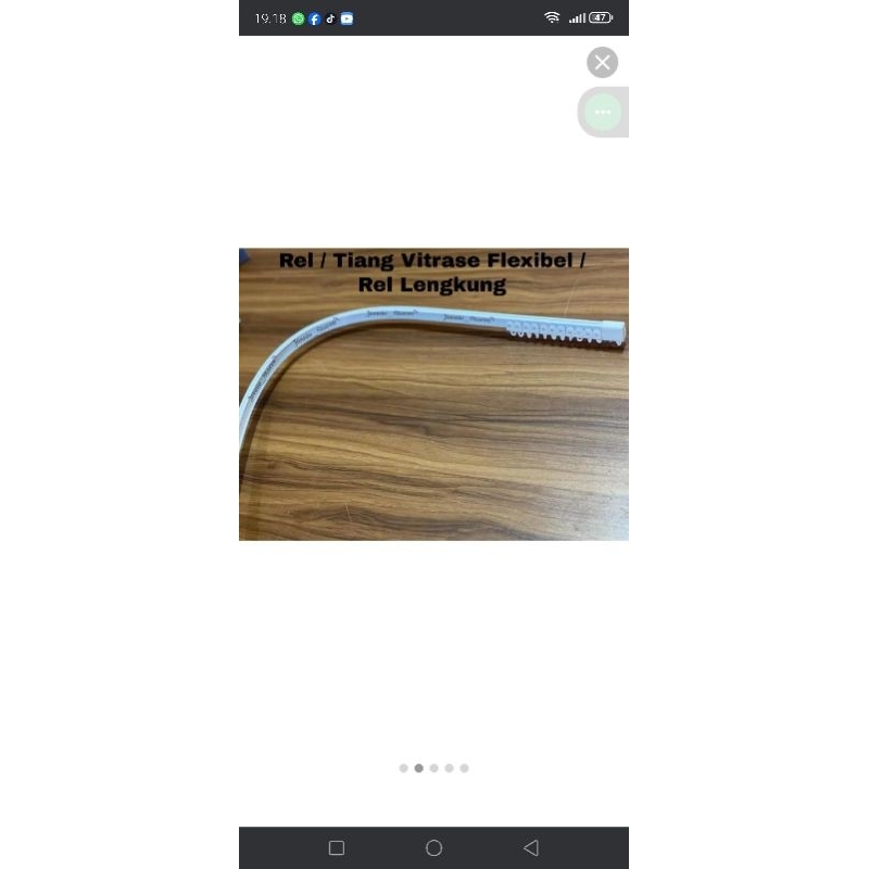 Rel gorden flexibel/lengkung