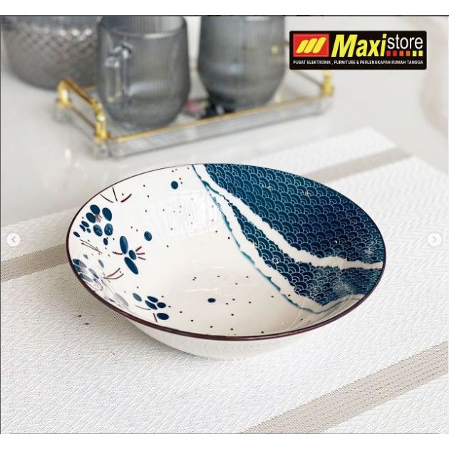 Mangkok keramik 8 kembang - Maxistore