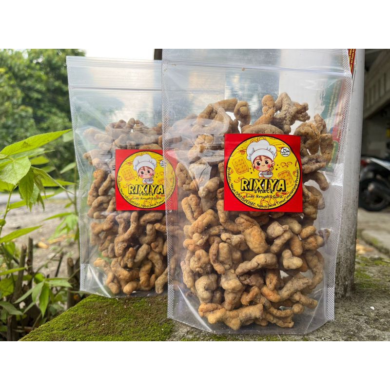 

Keripik Usus Home made kemasan 1ons dan 250gram super gurih dan empuk
