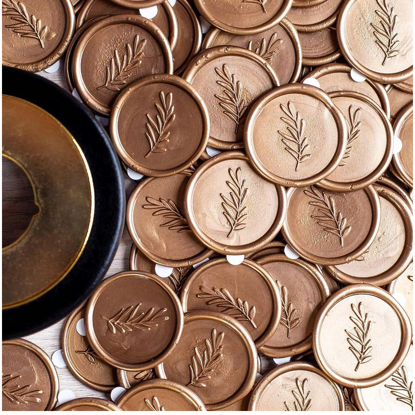 

(CLG) LUCCA - 1 Pcs seal wax coin sticker siap pakai ready stock (Include double tape) / souvenir pernikahan / accesories / calligraphy / journaling / undangan / hampers