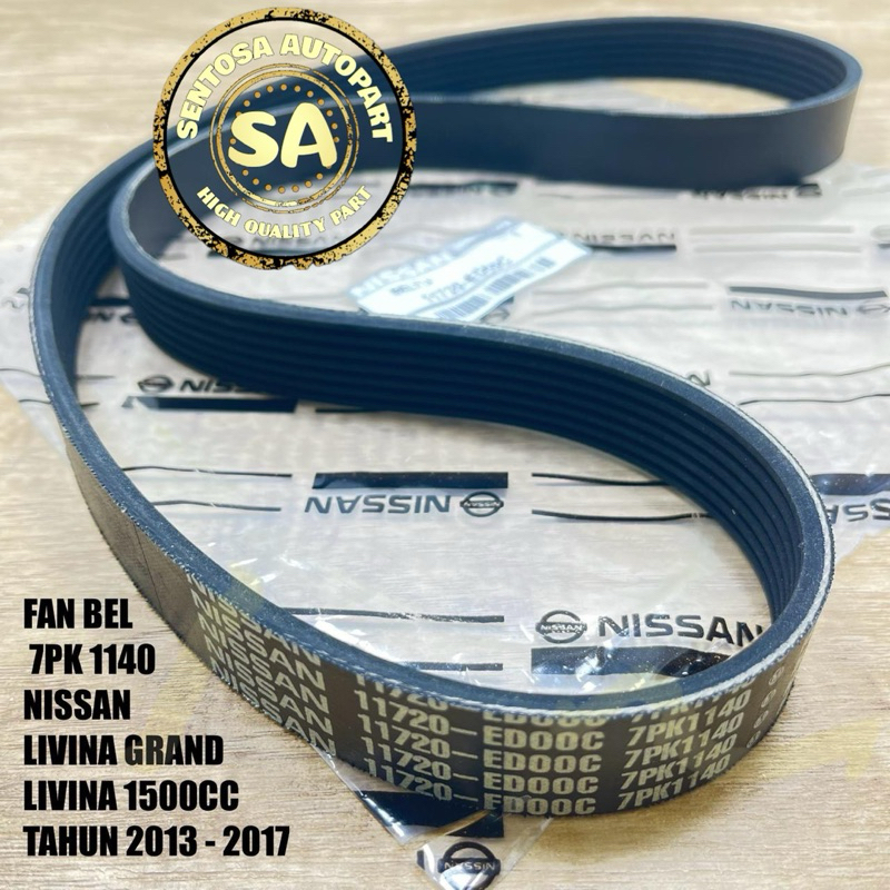 FAN VAN BELT BEL TALI KIPAS ( 7PK 1140 ) NISSAN LIVINA GRAND LIVINA 1.5 1.500CC FANBEL FANBELT VANBE