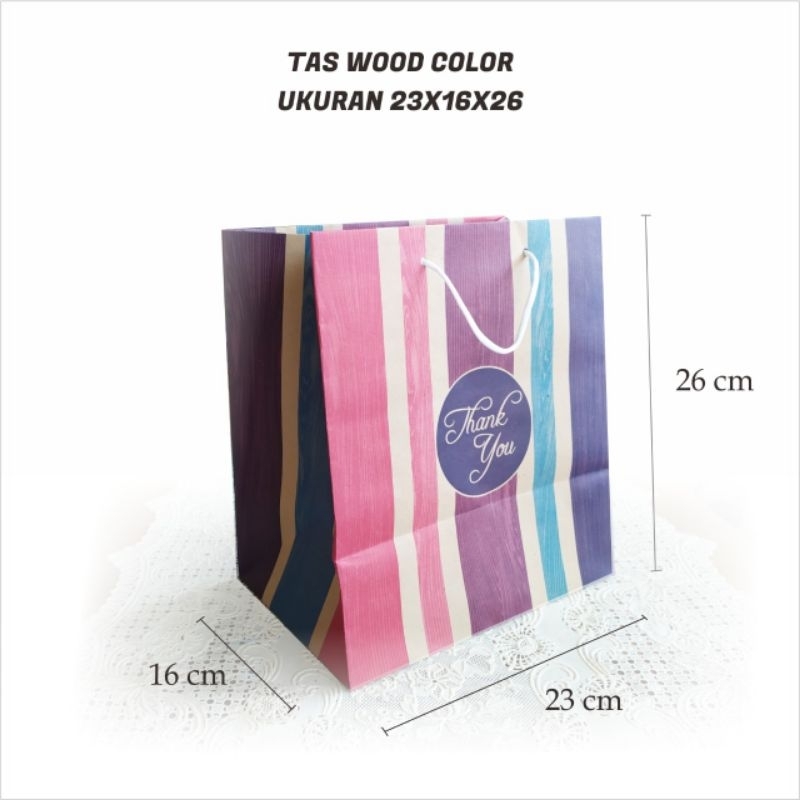 

12 Pcs Paper Bag Wood Trims 23,5x16x26