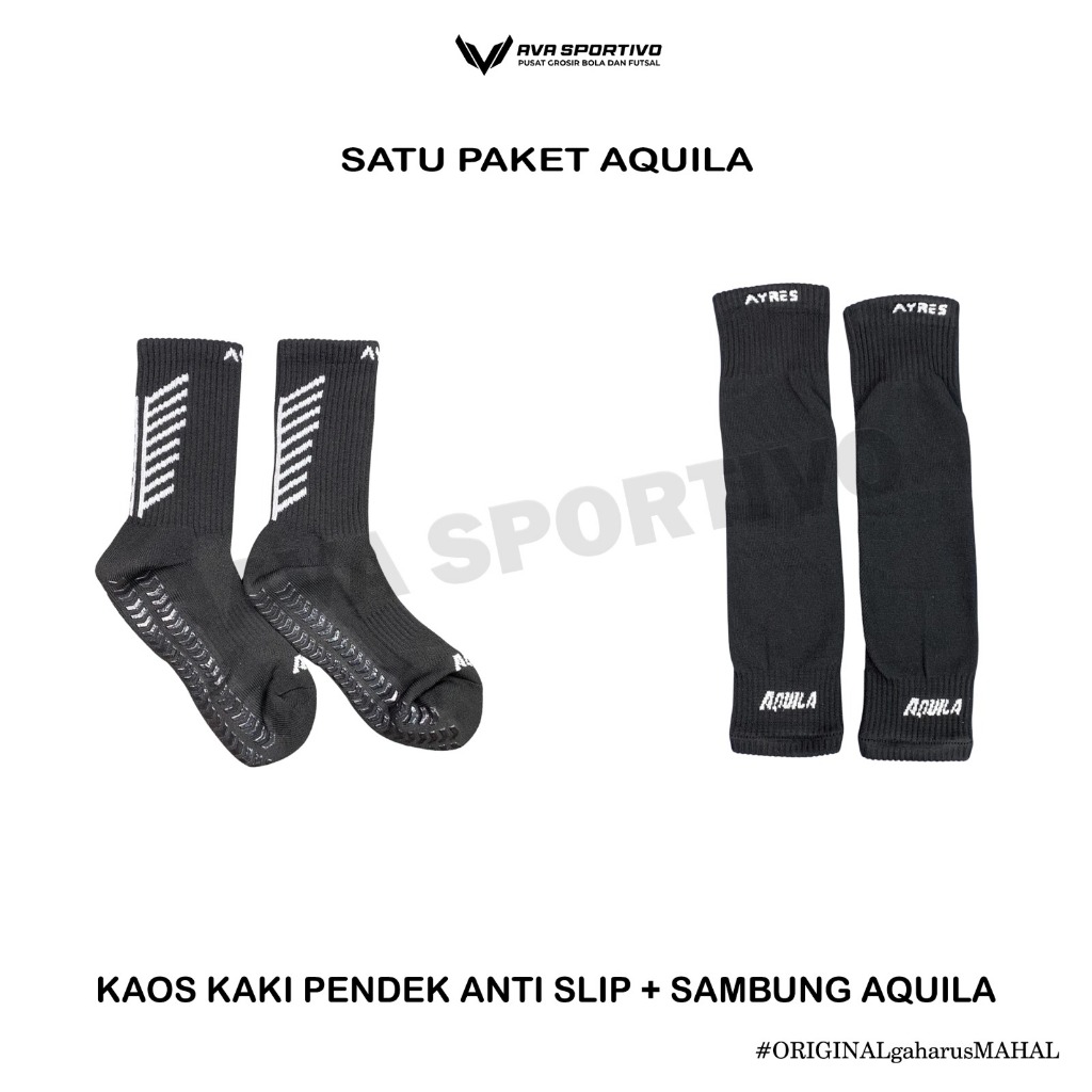 1 Set Paket kaos Kaki Pendek Aquila Dan Sambung Aquila Kaos kaki Sambungan Ayres Aquila Original