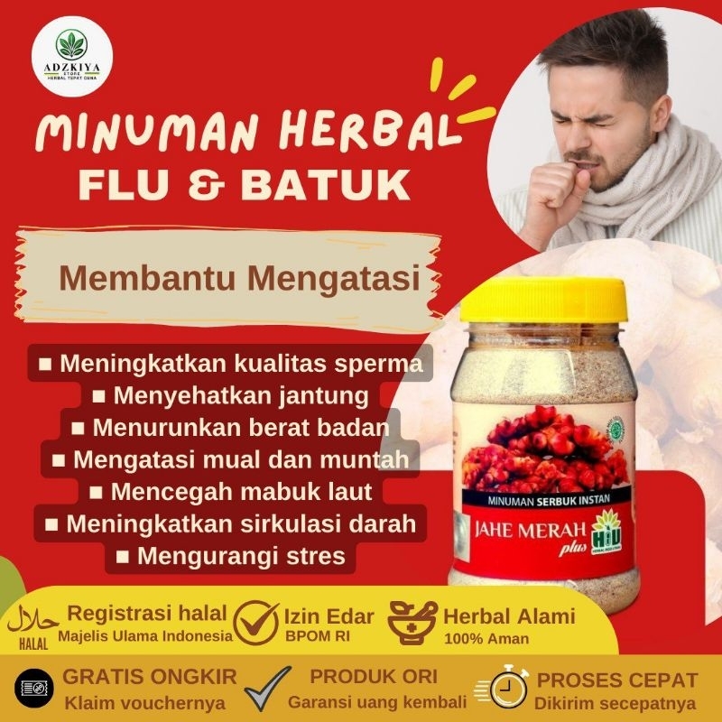 

Minuman Serbuk Herbal Pereda Flu dan Batuk Pereda Mual Pusing Penghangat Badan