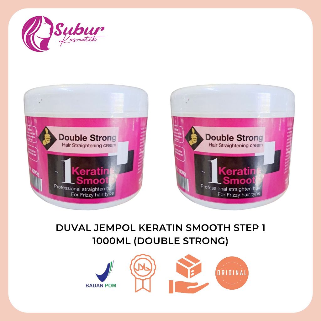 DUVAL Jempol Keratin Smooth Hair Straightening 1KG (Double Strong)