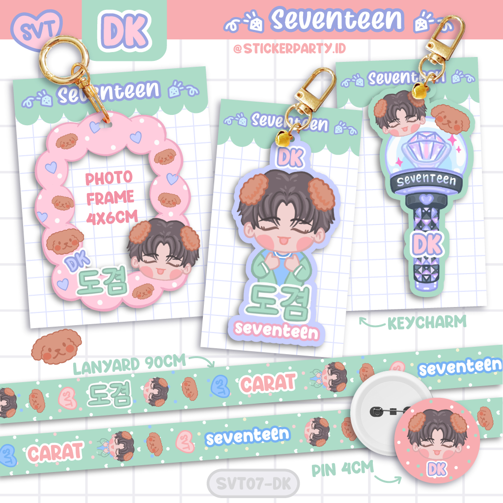 SEVENTEEN DK SVT Dokeyom Fanmade Kpop Merch Konser Photocard Holder Lanyard Gantungan Kunci SVT07