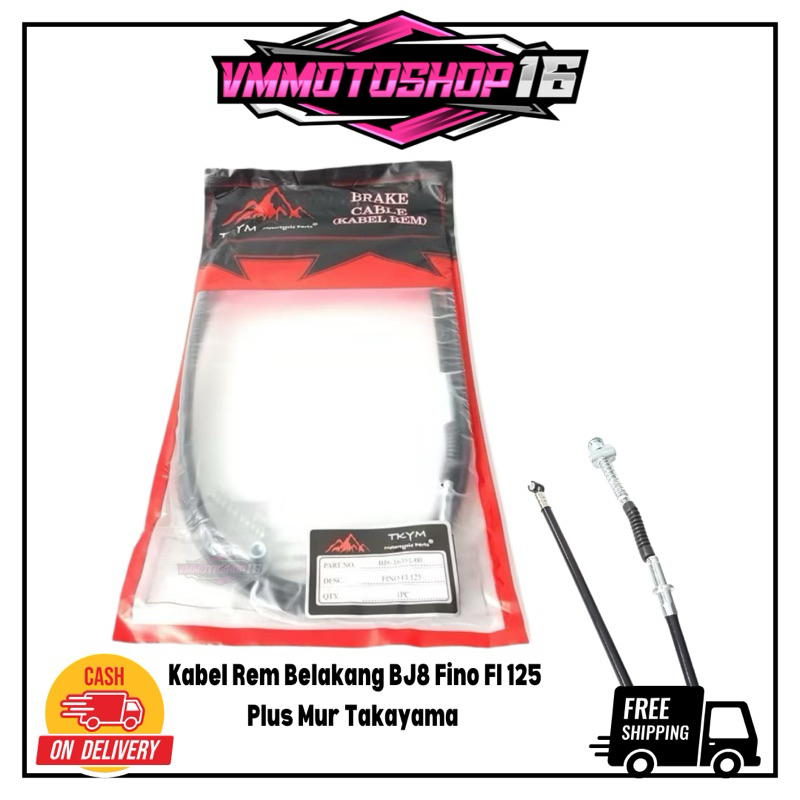 Kabel Rem Belakang BJ8 Fino FI 125 Plus Mur Takayama