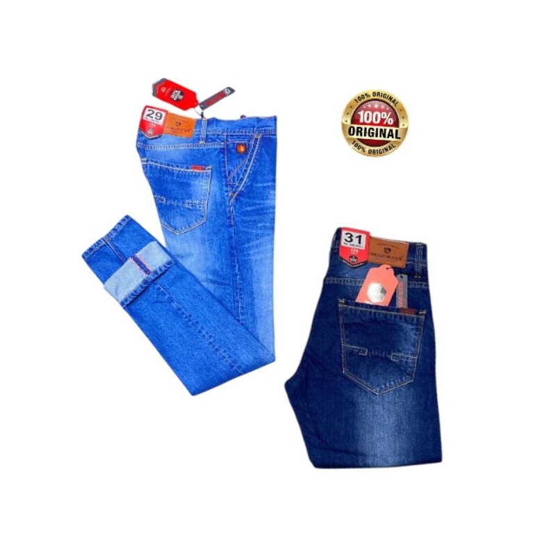 CELANA PANJANG JEANS XHUGO BLESS PRIA  - CELANA FASHION DENIM REGULER DISTRO MASA KINI