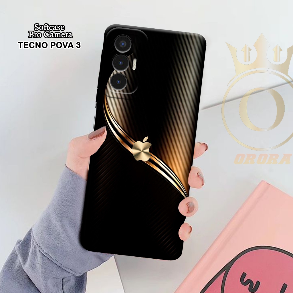 Softcase Tecno Pova 3 - ORORA  - Casing Tecno Pova 3 - Motif case LOGO - Tecno - Softcase Tecno Pova