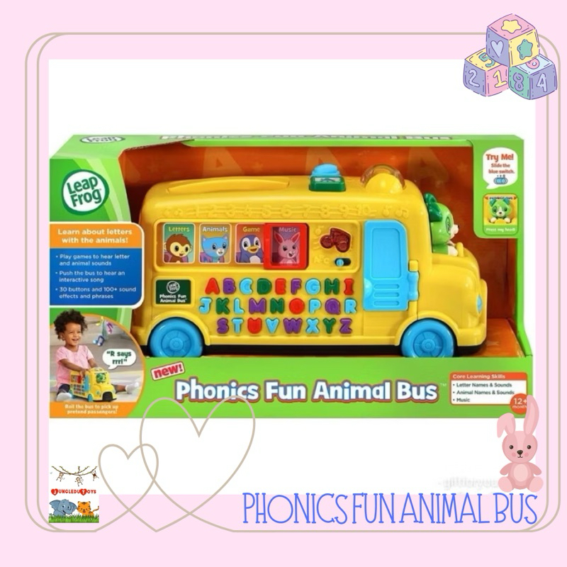 Leapfrog Phonics Fun Animal Bus Original Mainan Edukasi Anak