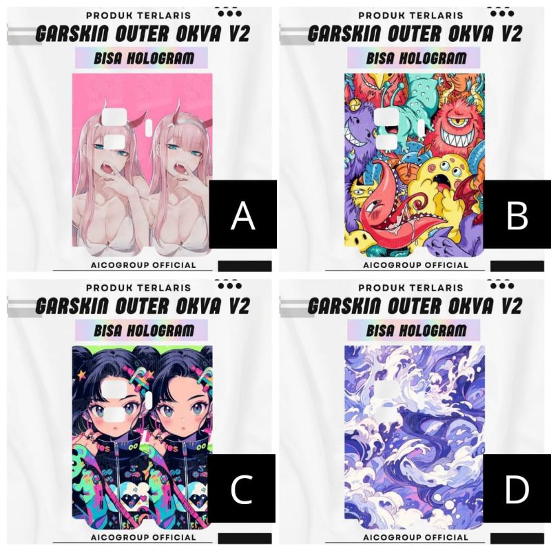 

stiker inner garskin oxxxsspaaa v2 bisa Hologram dan Custom