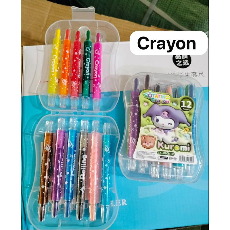 

Crayon putar motif karakter 1 box isi 12 pcs
