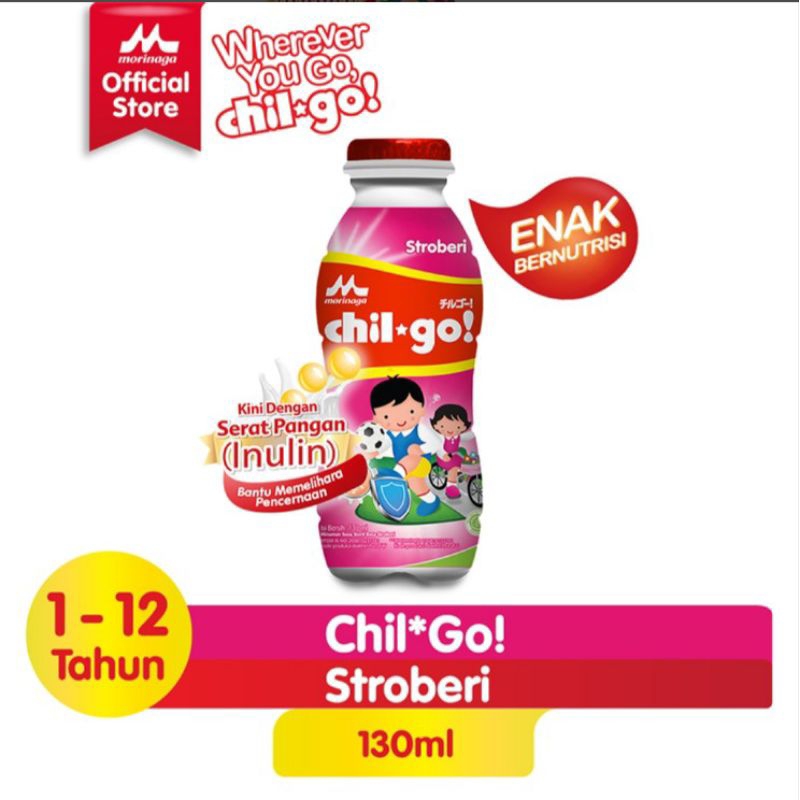 

Morinaga chil-go Susu Cair Steril Stroberi 130 ml