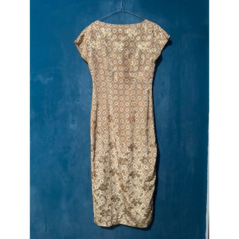 Preloved Dress Panjang Kondangan Vintage Bunga