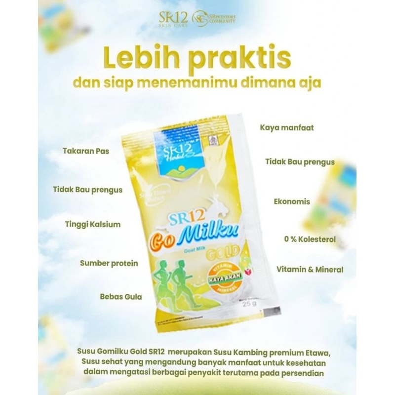 

GO MILKU SR12 GOLD SACHET |SUSU KAMBING ETAWA | GO MILKU SR12 ORIGINAL
