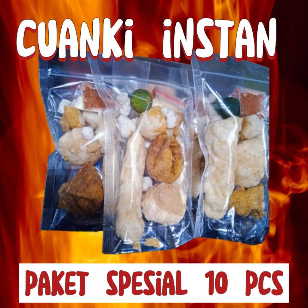 

paket 10 bungkus cuangki instan siap saji cuangki pedas