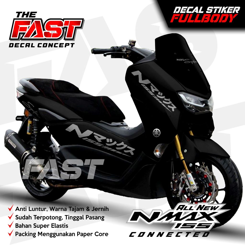 (ANTILUNTUR) Decal Stiker Nmax New Stiker Yamaha Nmax 155 New Fullbody Maxi Simple Kece Jepang Decal