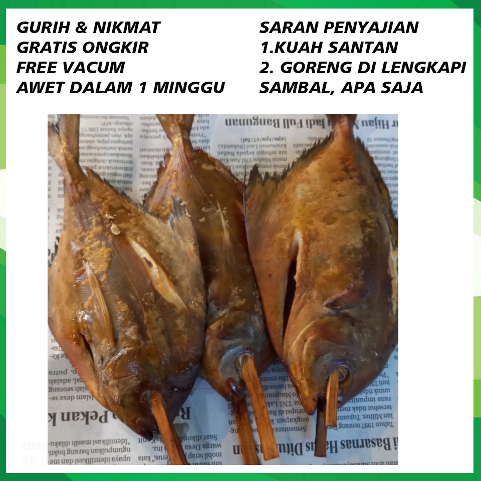 

Ikan Asap Bawal Laut Premium Segar Per Ekor Gurih