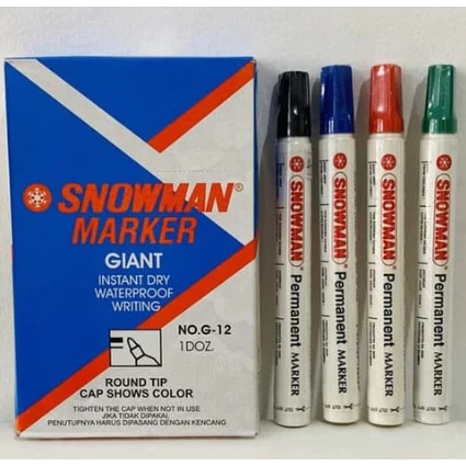 

Spidol Permanent Snowman Permanent Marker Spidol AG 12 / Spidol Permanen AG-12