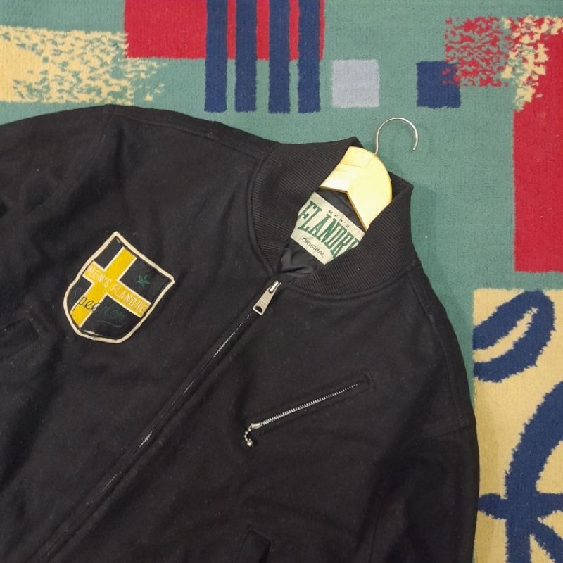 Vintage Men's Flandre Edinburgh Woll Boxy Bomber Jacket