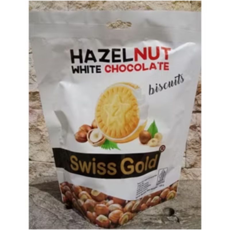 

Biscuit Hazelnut White Chocolate Swiss Gold