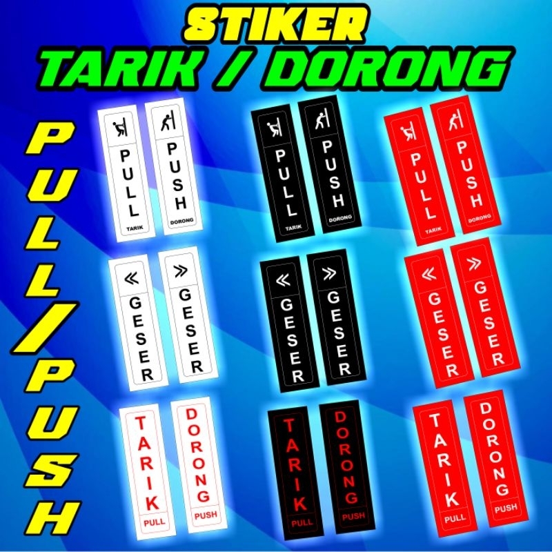 

Stiker tarik dan dorong / stiker geser waterproof