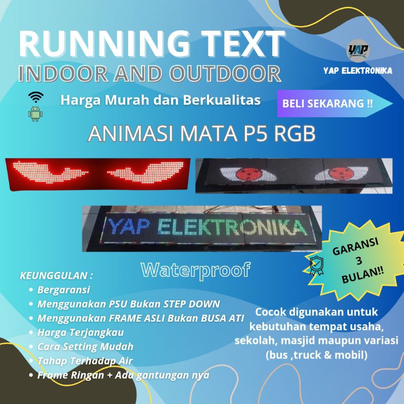 RUNNING TEXT STROBO MATA P5