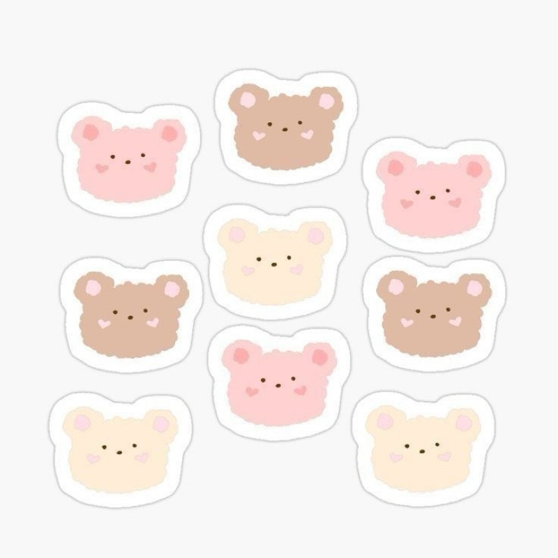 

mini stiker bear and hamtaro