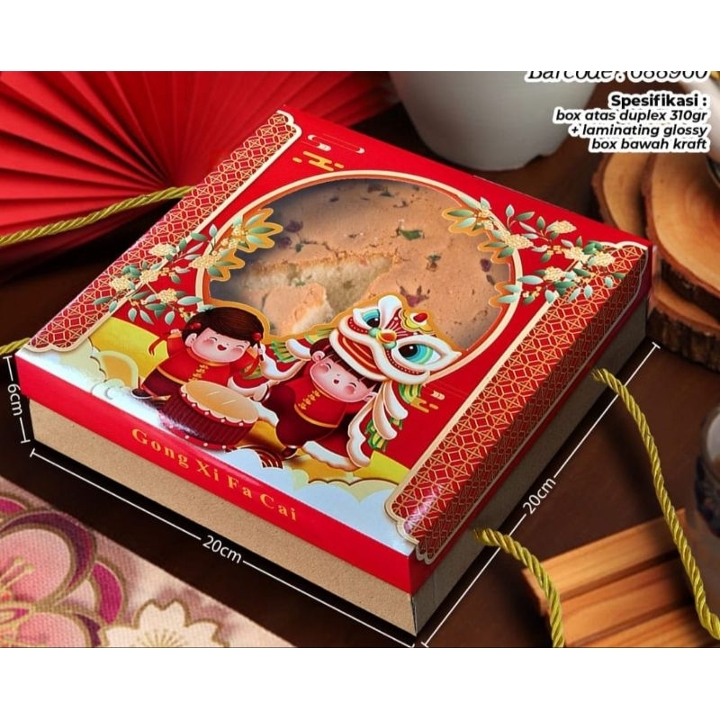 

Cny Imlek Dus kue UK.20*20*6cm/2p