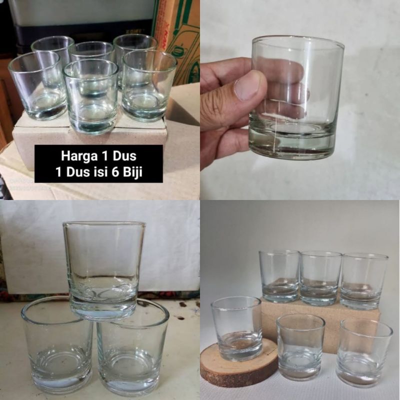 gelas kecil gelas sloki gelas air zam-zam harga 1 dus (6 Pcs)