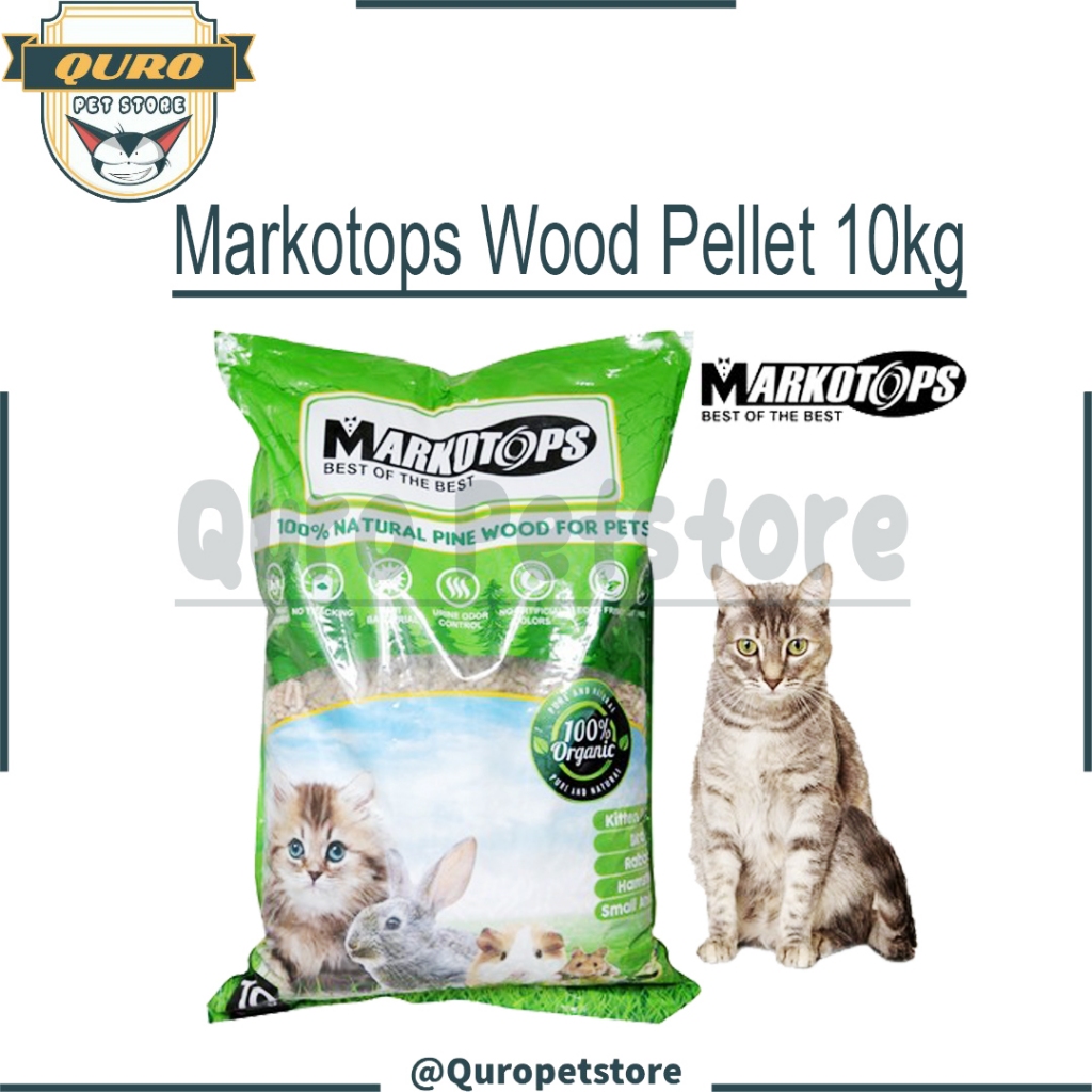 Markotops Natural pine wood pellet 10kg khusus instan/sameday