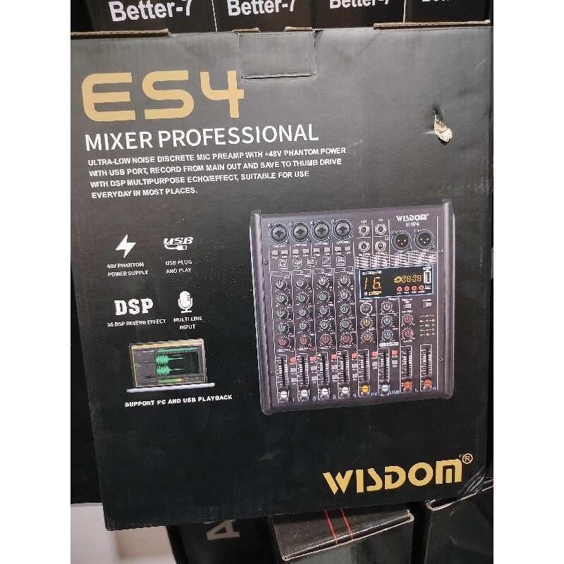 mixer wisdom es 4 wisdom es4 4 channel original MIXER WISDOM ES4 4 CHANNEL
