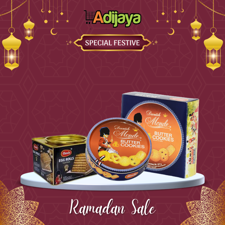 

Promo Festive Special Ramadhan Jajan Kaleng Danish Monde Butter Cookies 454g - Monde Kaleng Egg Roll Kecil 300g