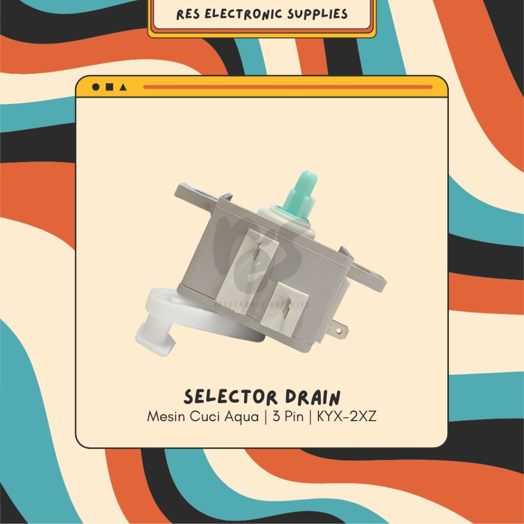 〚RES〛Sparepart Part Selector Drain Switch Pembuangan Air Mesin Cuci Aqua Sanyo 3 Pin KYX-2XZ Origina