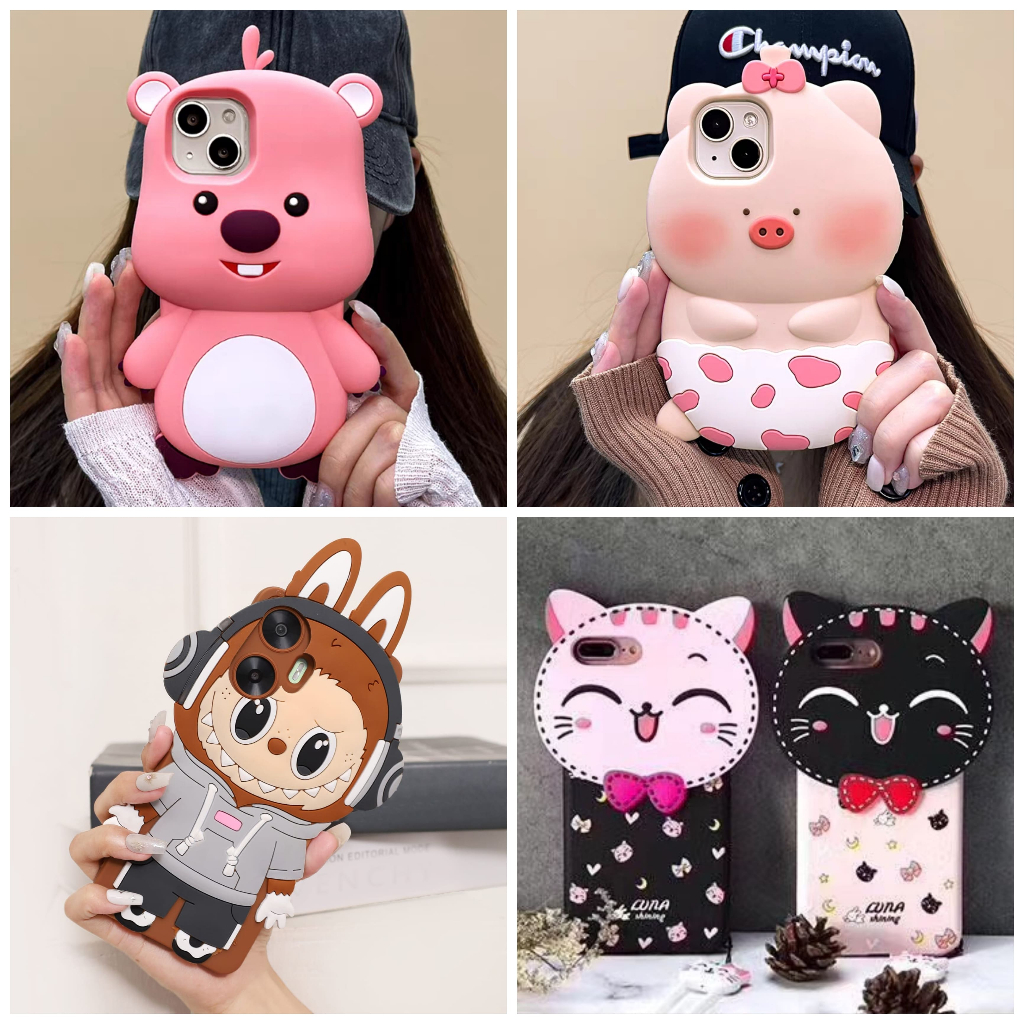 3D Rubber Case Lucky Cat Series Samsung M22 M30 M30S M31 M32 4G M32 5G M33 5G M34 5G