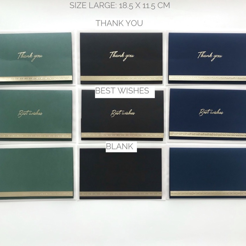 

Terlaris 1 pack isi 4 Kartu Ucapan kosong terima kasih blank greeting card thank you lebaran large besar R87