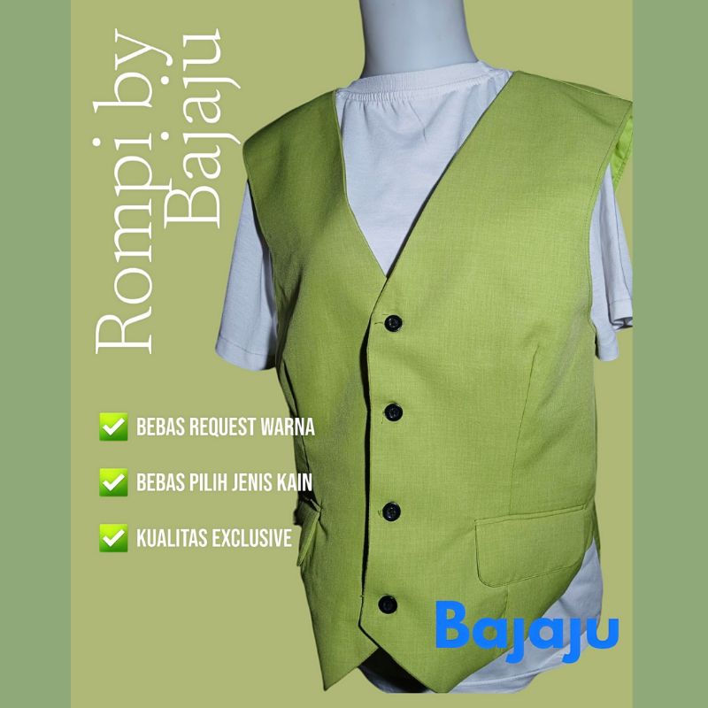 Rompi Jas Pria Formal Dalaman Jas Pria Polos Casual Eksekutif Pre Order