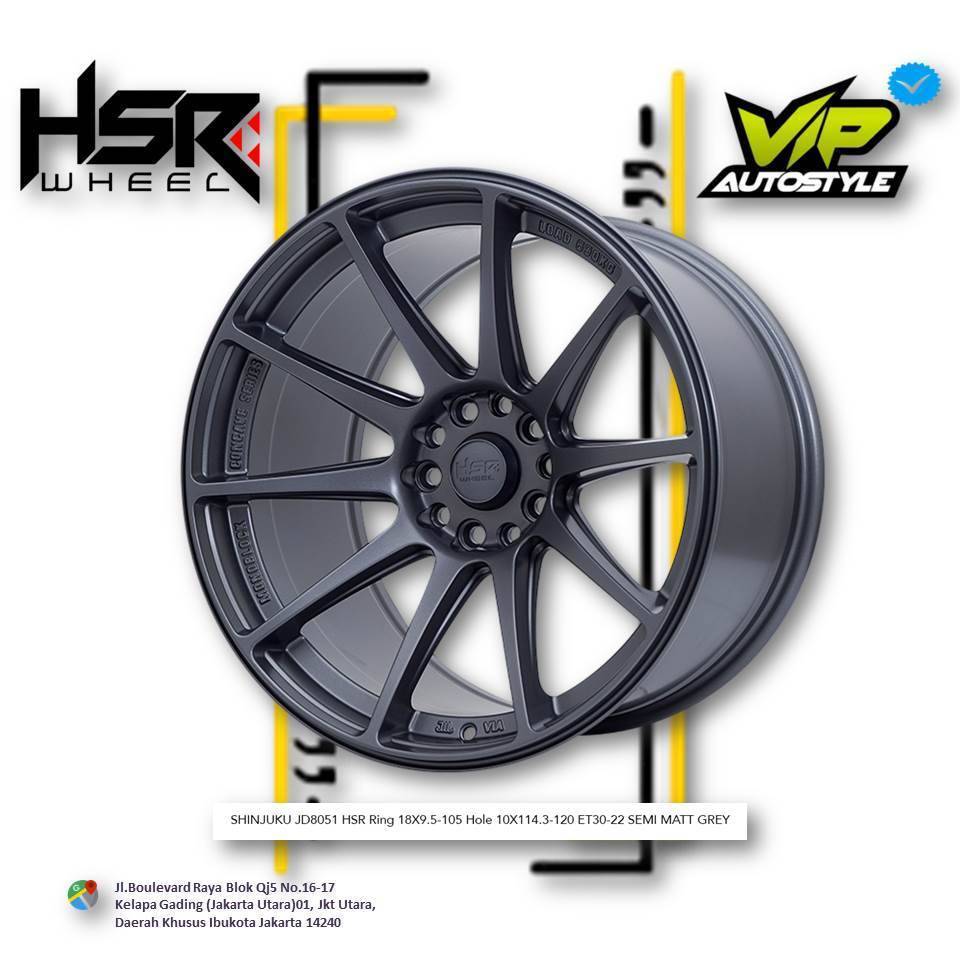 Velg Mobil Celong R18 , Civic Turbo, Camry, Terios , Rush , Ring 18 Lebar 95/105 - HSR SHINJUKU