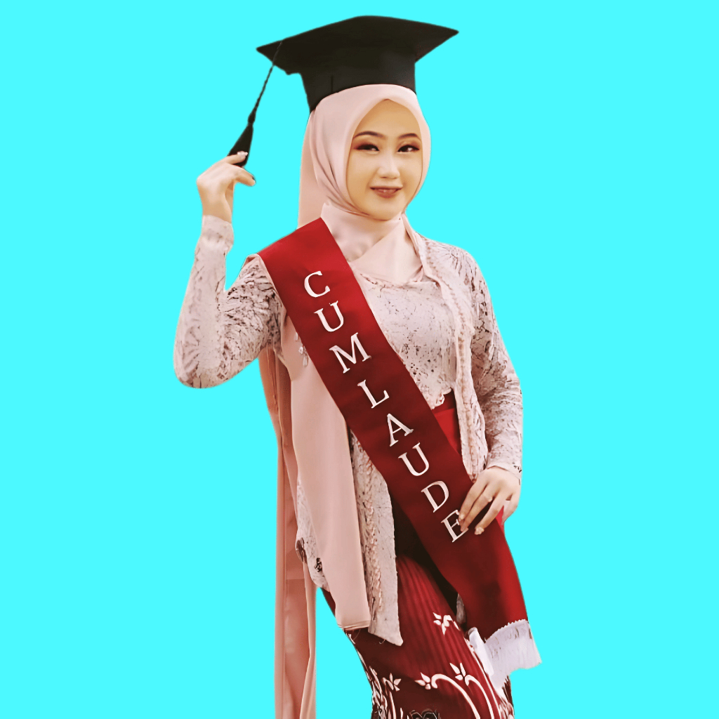 (1HARI JADI) SELEMPANG WISUDA RUMBAI, Selempang bordir selempang nama selempang selempang Renda