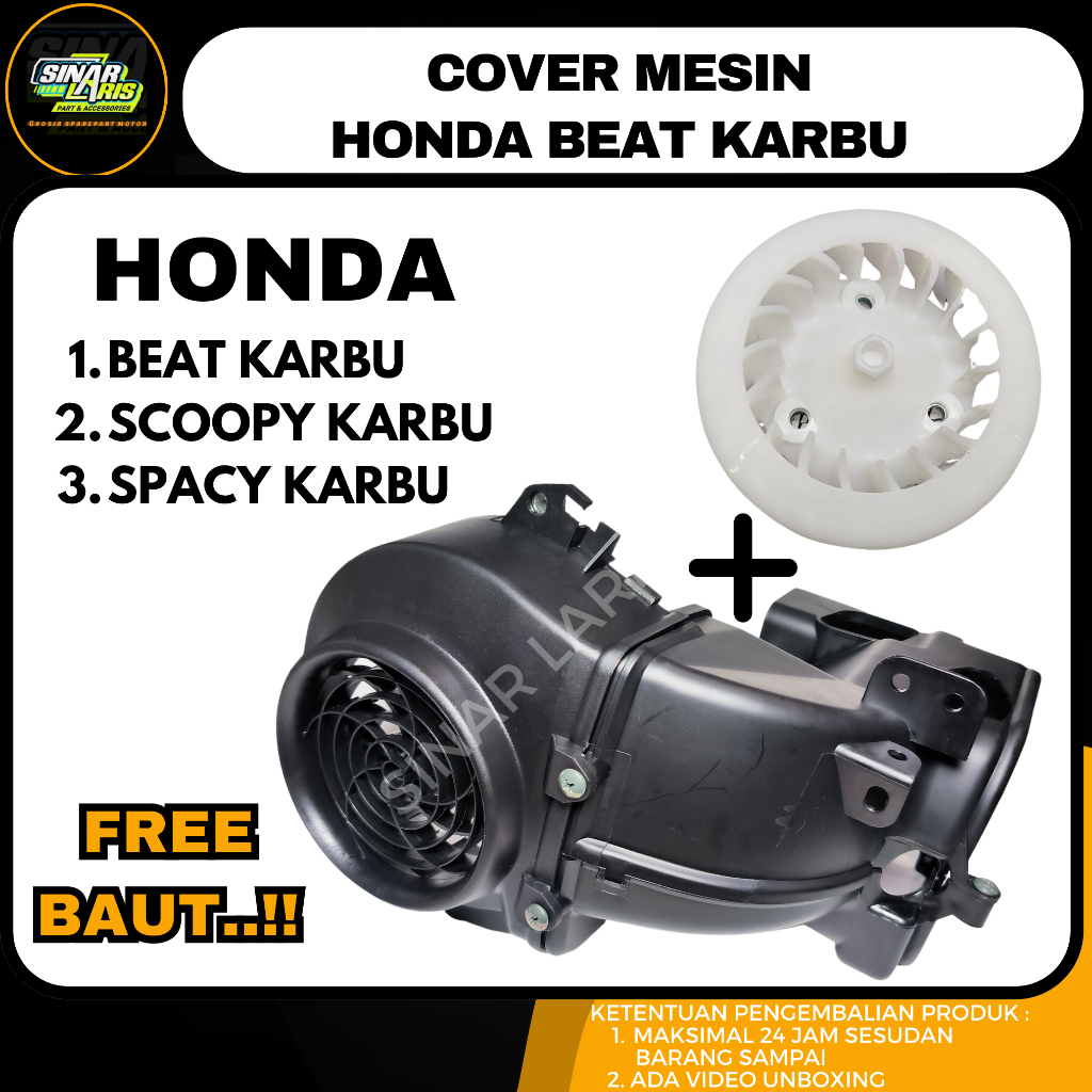 COVER MESIN BEAT KARBU SCOOPY KARBU COVER ATAS BAWAH DAN TUTUP MESIN BEAT KARBU SCOOPY LAMA OLD WIN